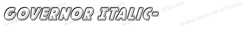 Governor Italic字体转换